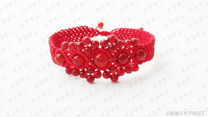 红绳朱砂手链diy手工,diy手链红绳制作教程