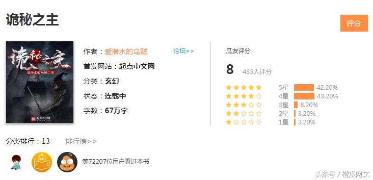 套路横行下的绝对精品,橙瓜评分这七本网络小说让人眼前一亮