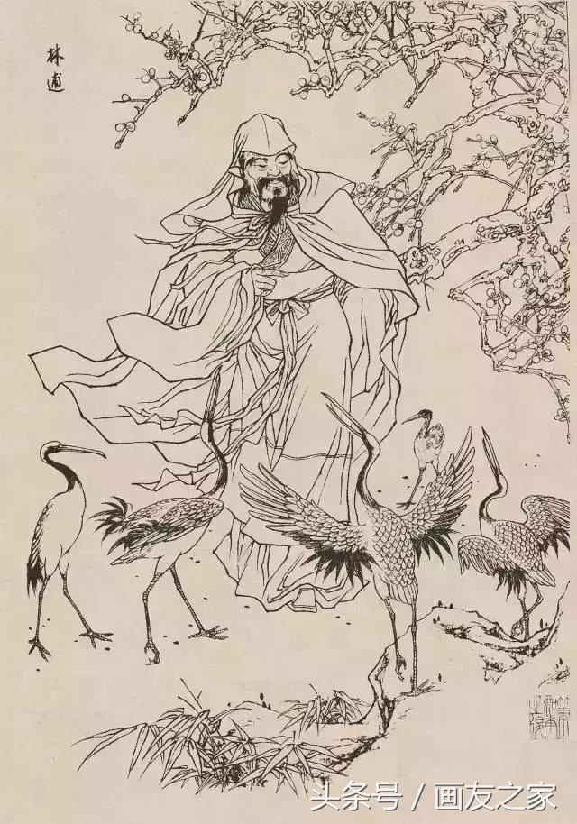 素材古代白描人物120图果断收藏,白描中国古代刀马人物图谱