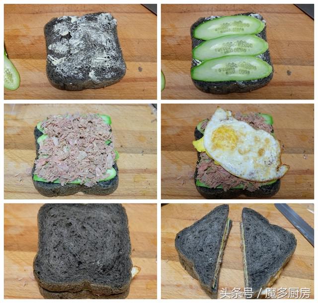 快手早餐10分钟搞定松饼式三明治,简单又美味五分钟搞定早餐三明治