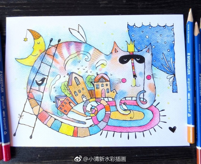 动物暖心卡通手绘插画,动物插画手绘背景图