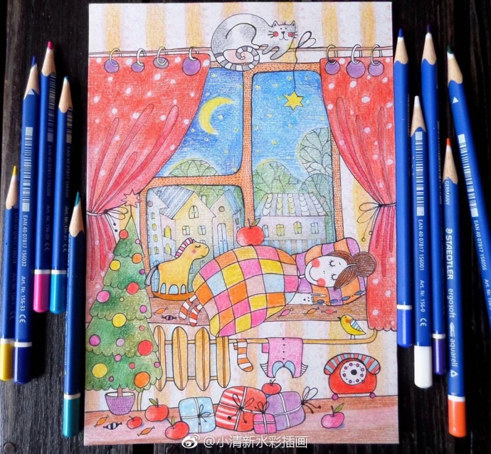 动物暖心卡通手绘插画,动物插画手绘背景图