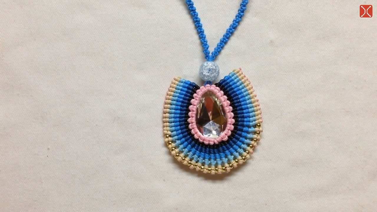 编绳项链diy手工制作,编项链吊坠绳子的各种编织方法