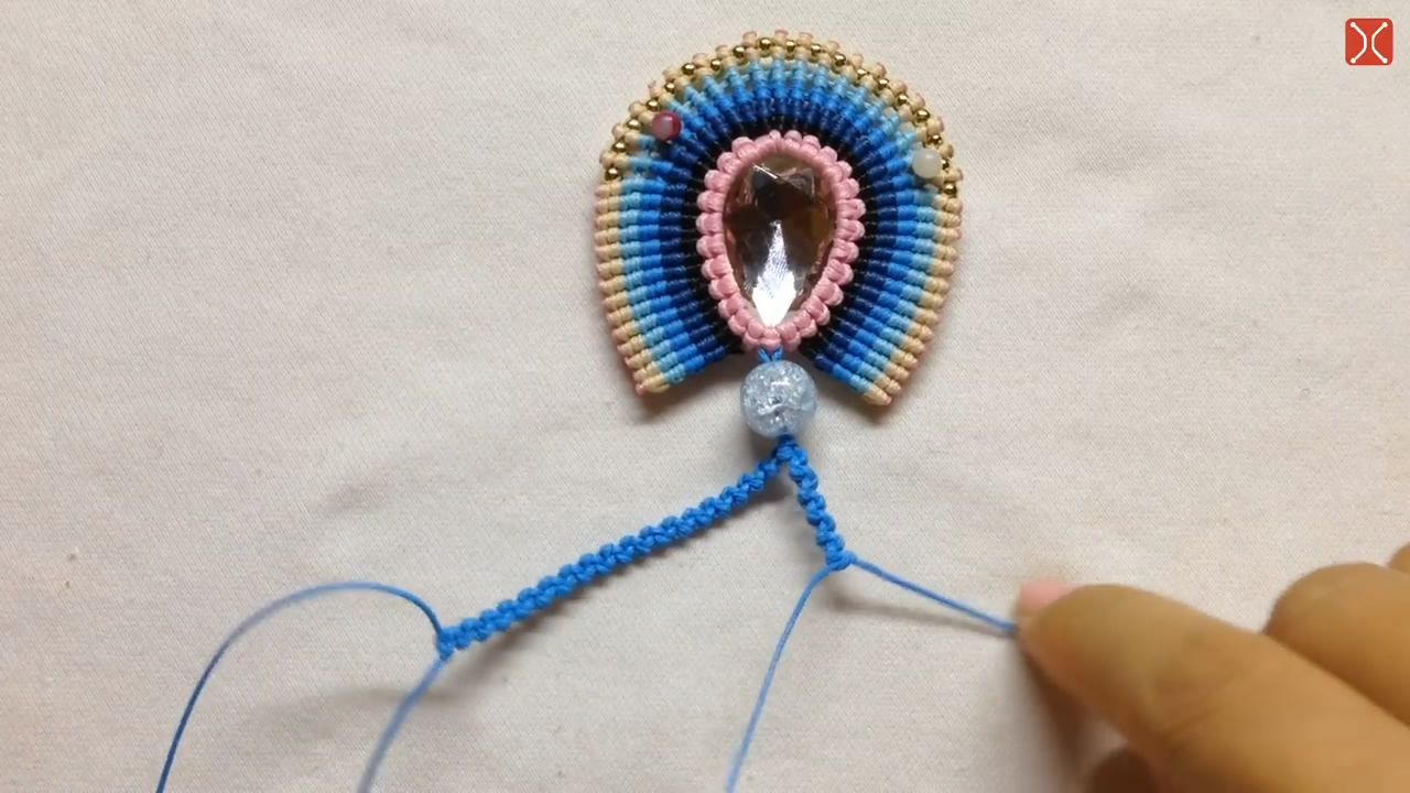 编绳项链diy手工制作,编项链吊坠绳子的各种编织方法