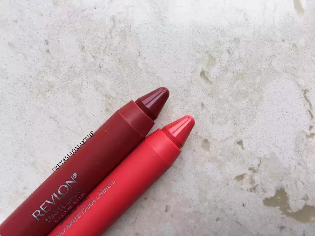 试色唇膏正红,露华浓哑光丽彩唇膏017和024