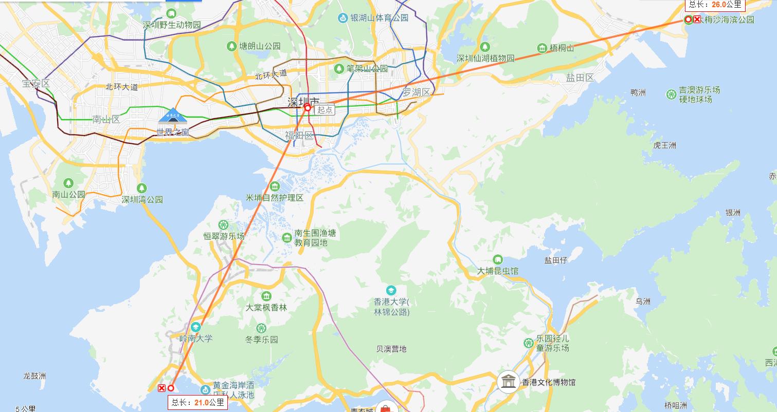 深圳距离香港最近的海滩,香港离深圳最近的海滩