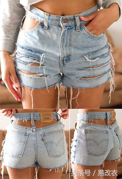 废旧的牛仔裤怎么改短裤,废弃牛仔裤如何变短裤