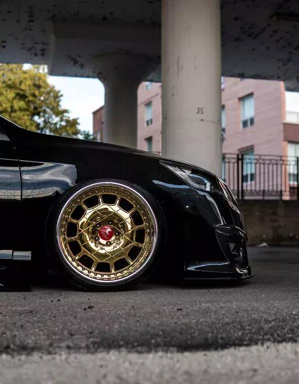 土豪金轮毂要配什么,土豪金纺车轮