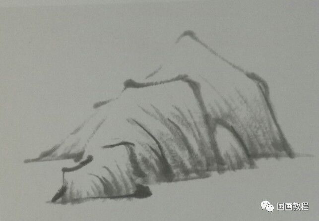 山石画技法,大师黎雄才教你如何画山石