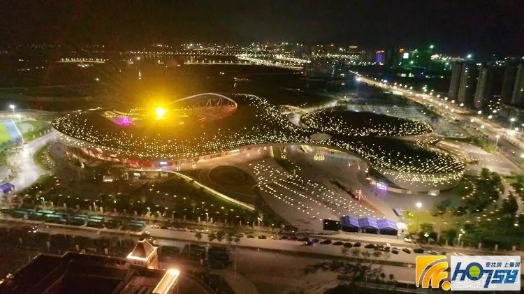 省运会夜景,省运会开幕式灯光秀