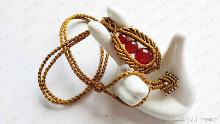 项链绳编法收尾打结扣,项链绳扣怎么系