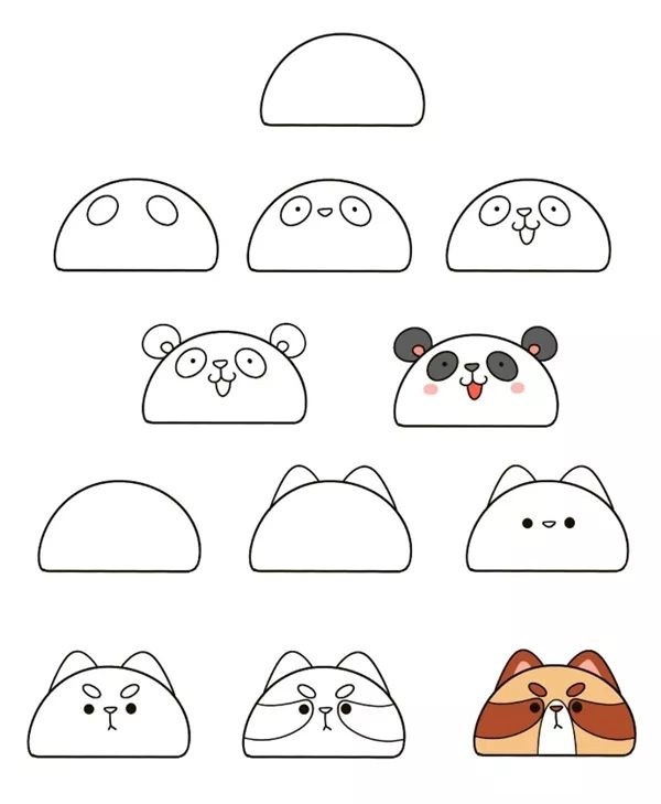 怎么画手帐简单又漂亮小动物,可爱的小动物简笔画手帐