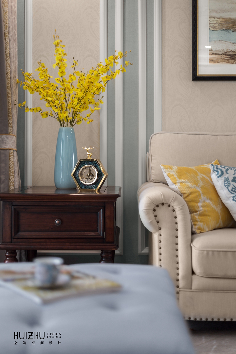 尼罗河蓝美式装修效果图,尼罗河蓝美式风格