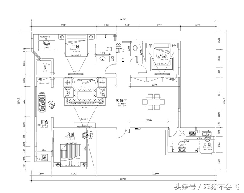 锦艺国际华都美域85平方装修,锦艺国际华都欧尚4居室