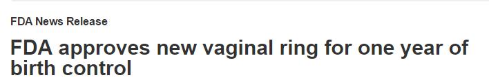 女用长效避孕环,新型女性避孕环什么时候上市
