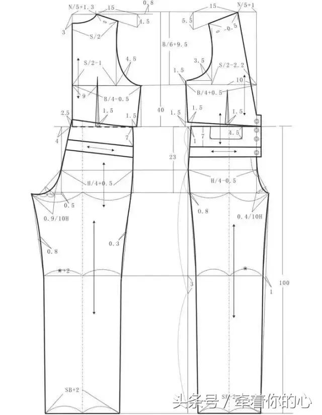 连体裤裙裁剪教程全过程,蕾丝裙裤的裁剪详解图
