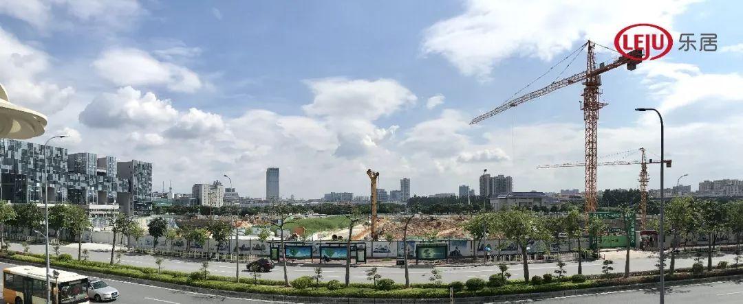 白云新城建设航拍,白云新城规划总部大厦