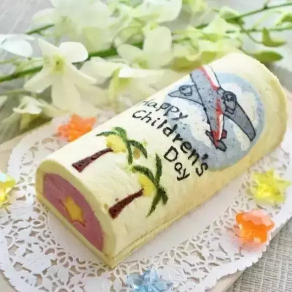 简单彩绘蛋糕卷,彩绘天使蛋糕卷