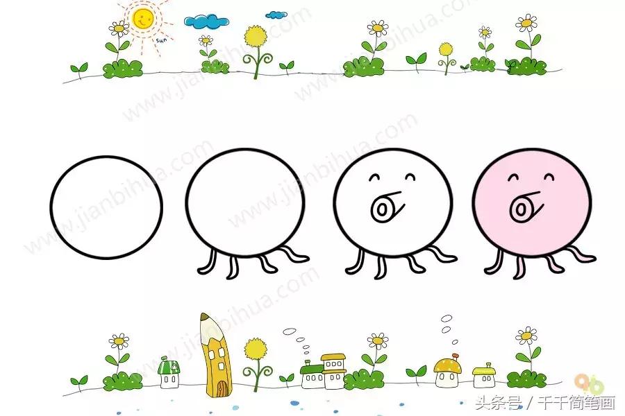 读儿歌学画画的简笔画,儿歌童谣学画画