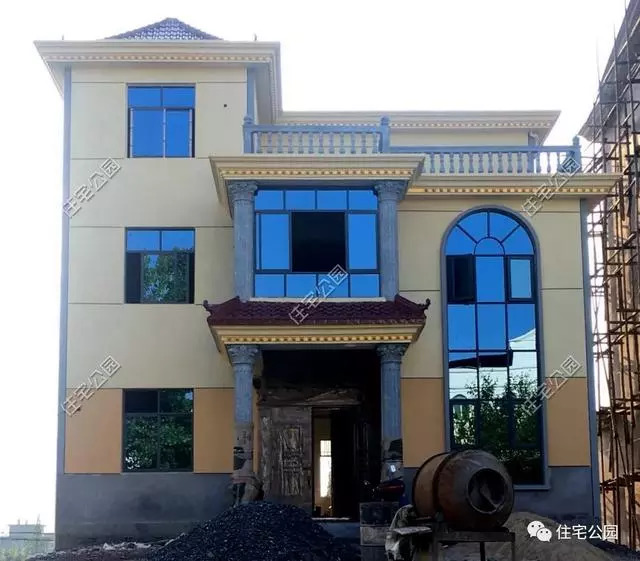 最新农村自建房效果图带地下室,农村一层自建房带地下室效果图