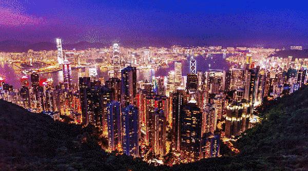 9月18日的香港维多利亚港夜景,香港一日游维多利亚夜景
