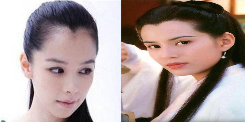 额头有个突起,下巴和额头中间有一条沟