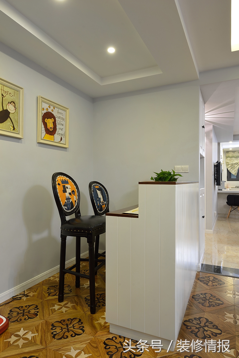 吧台地面花砖,花砖吧台效果图