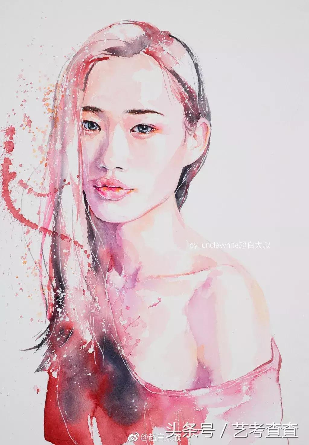 非常简单的水彩人物画法,简单的水彩小插画