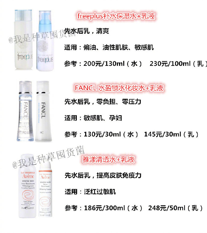 这是一条关于「最全的水乳搭配」的合集