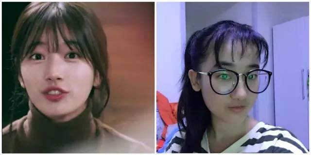 想象的发型和实际的发型对比图,发型真的很重要不同发型差距真大