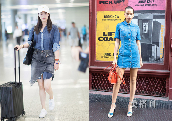 牛仔时尚减龄连衣裙冬季,牛仔连衣裙怎么穿更好看