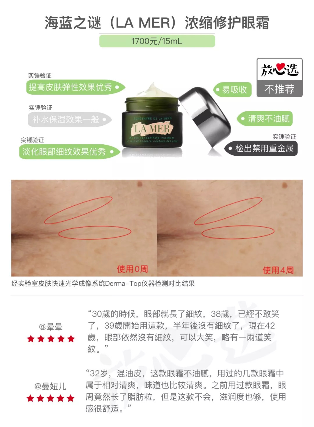 眼霜推荐lamer浓缩眼霜,lamer浓缩眼霜黑眼圈评测