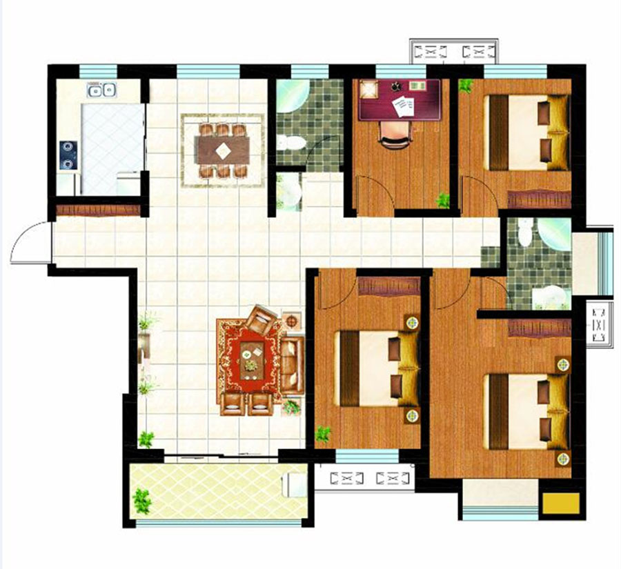 房地产公司复式户型设计图,楼盘户型设计图大全