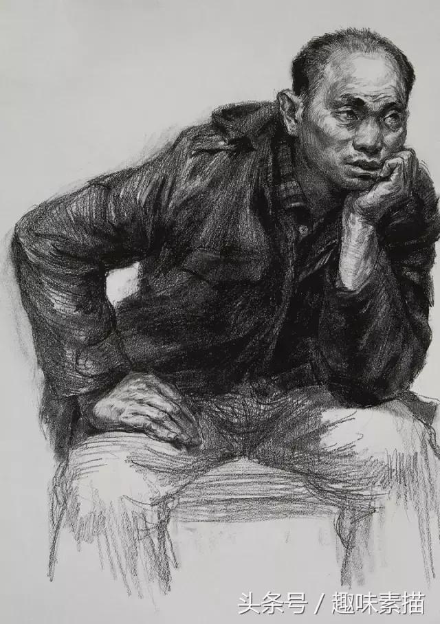 央美素描高分作品,央美高分卷素描半身像