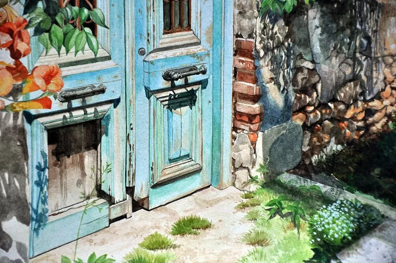 她画的超写实水彩花卉美到窒息,让人惊艳的水彩画