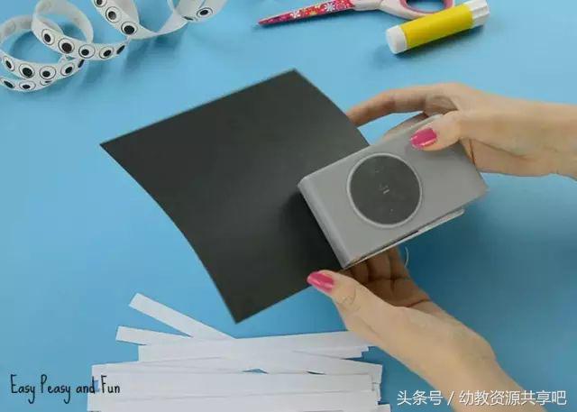 用彩色纸条制作手工卡纸,超简单卡纸手工特别好看