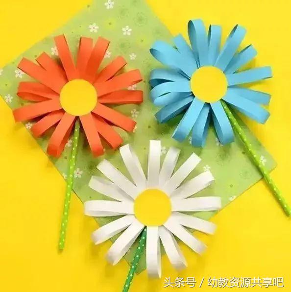 用彩色纸条制作手工卡纸,超简单卡纸手工特别好看