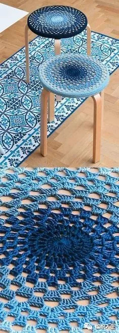 马蹄莲圆形坐垫钩针编织视频教程,钩针生命之花曼陀罗坐垫教程超清