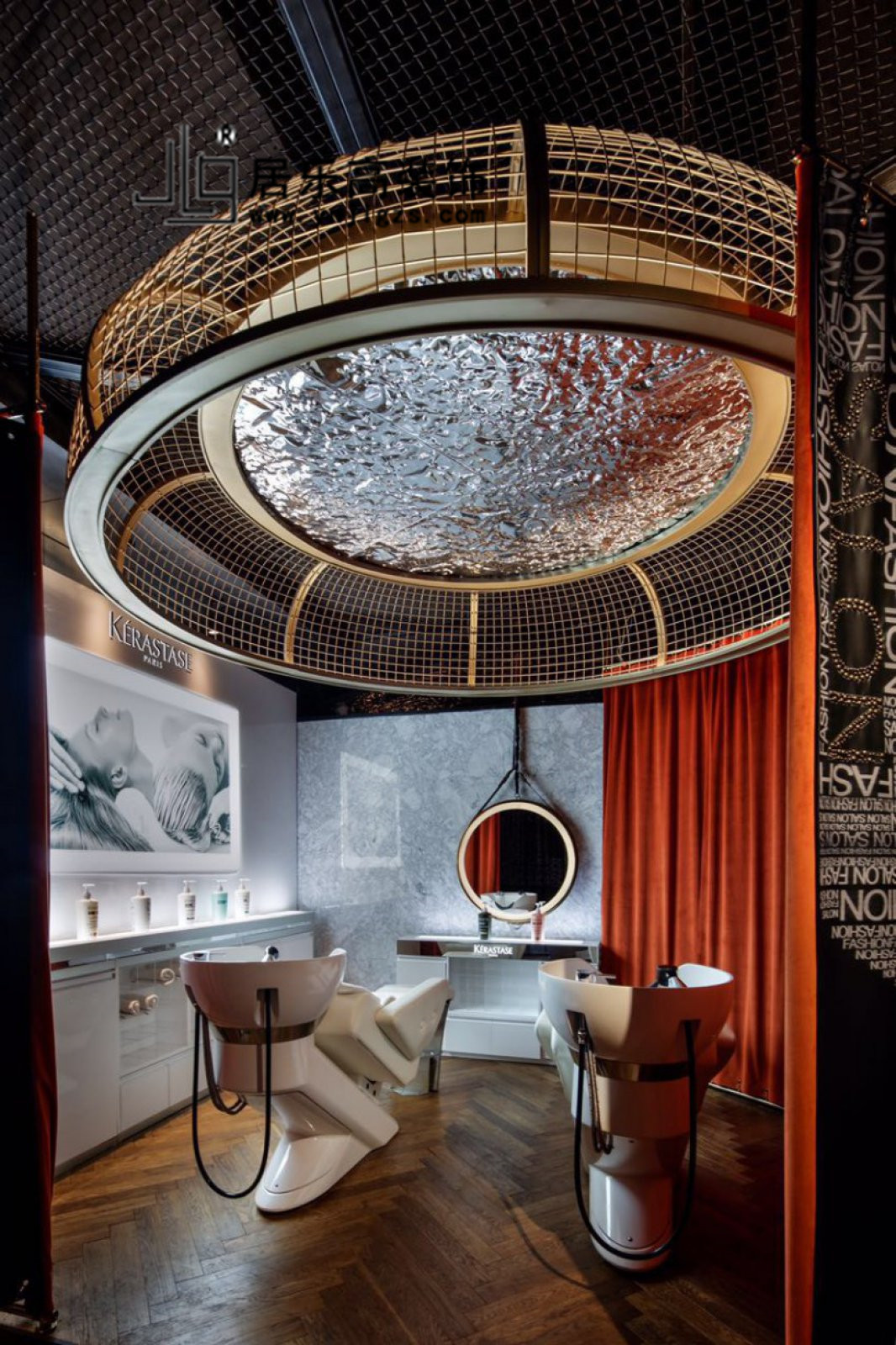 国外高级感美发店装修风格,美发装修风格不吊顶