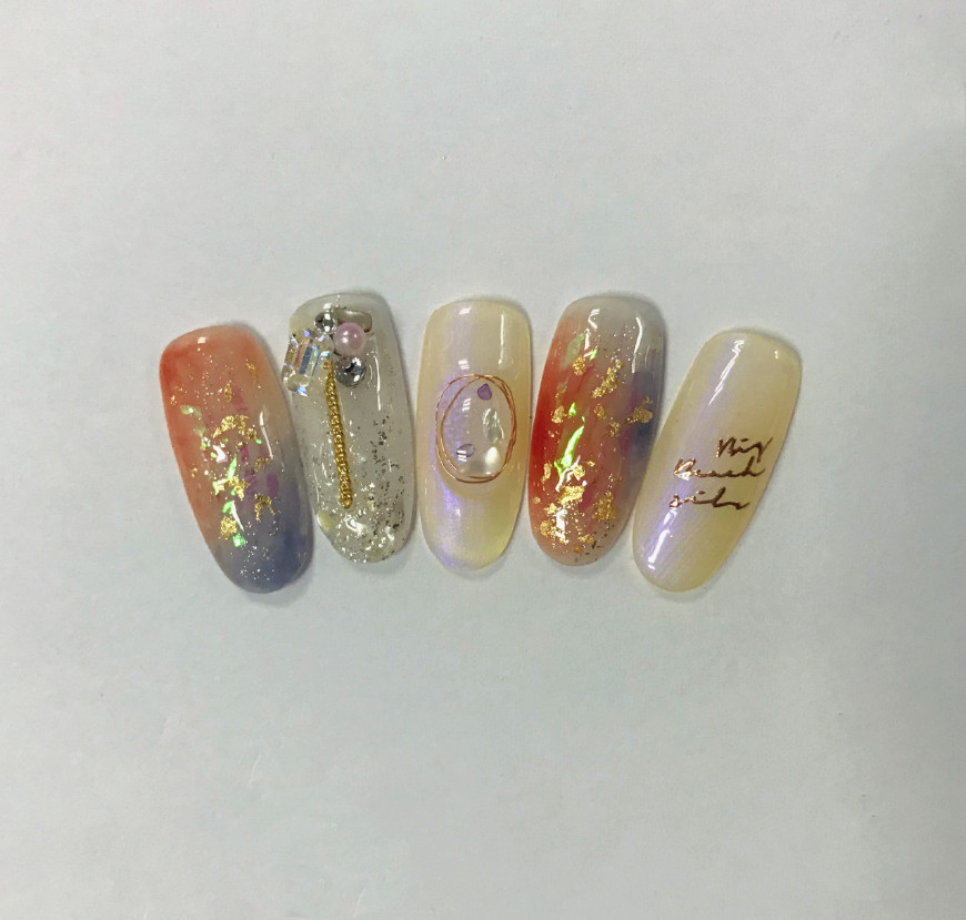 初级日式晕染美甲教程,新款美甲教程日式晕染美甲