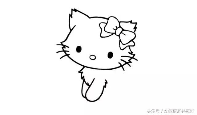 可爱萌萌哒小猫咪简笔画,怎么画可爱呆萌的小猫咪的简笔画