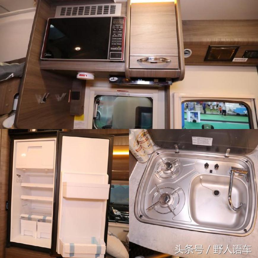 国产依维柯宝迪底盘改装的C型房车2个会客区可睡6人，售59.99万