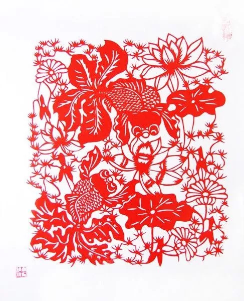 民间剪纸艺术冰墩墩,中国民间剪纸艺术基本步骤和流程