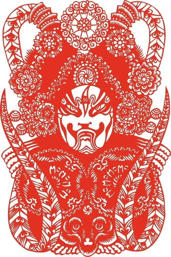 民间剪纸艺术冰墩墩,中国民间剪纸艺术基本步骤和流程