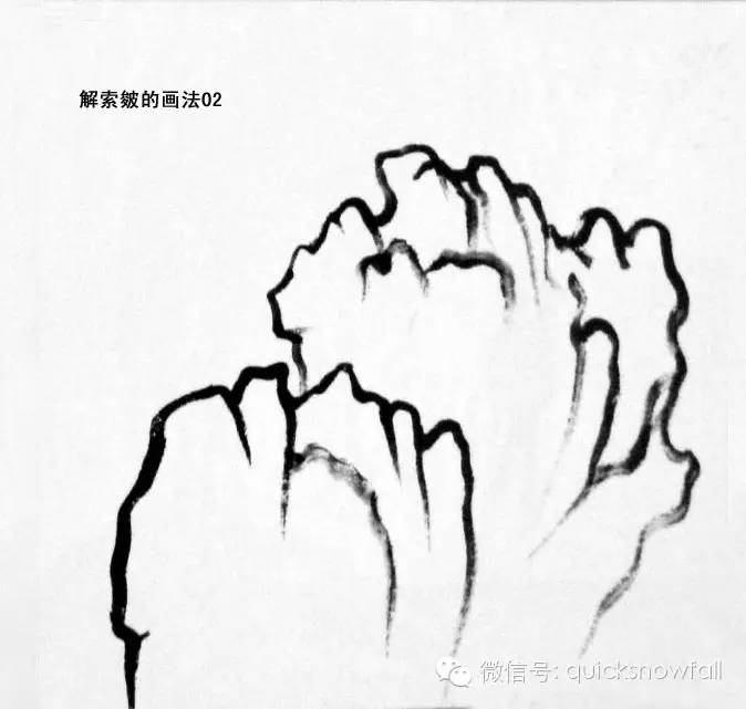 白崇然山水画山石画法合集,山水画技法山石的基本画法解析