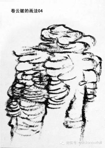 山水画斧劈皴山石画法,阿金山水画技法山石画法