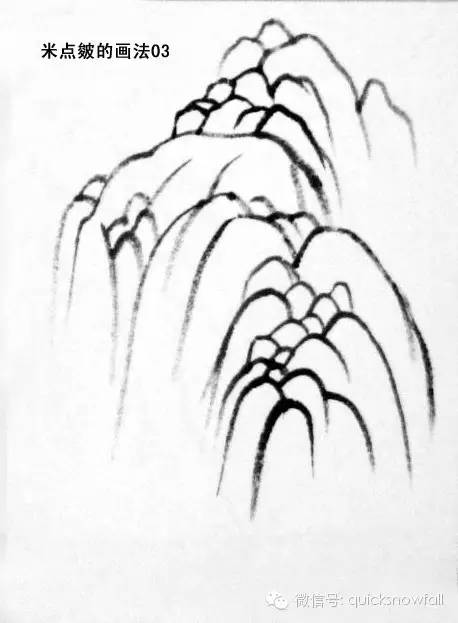 山水画斧劈皴山石画法,阿金山水画技法山石画法