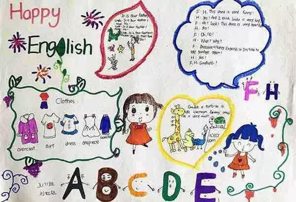 happynewyear英语手抄报,myschool英语手抄报简单又漂亮