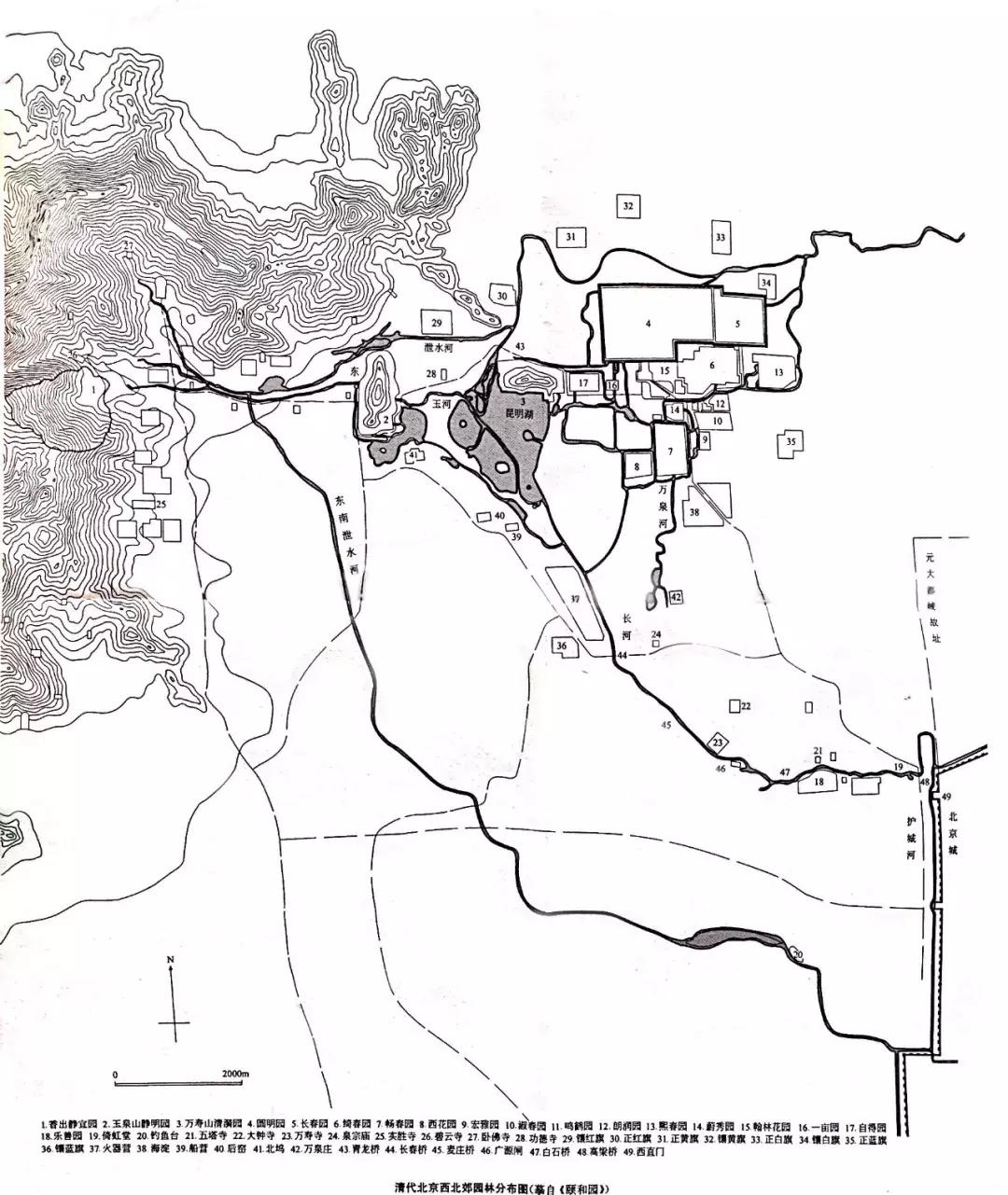 国外经典园林平面图,明清园林平面