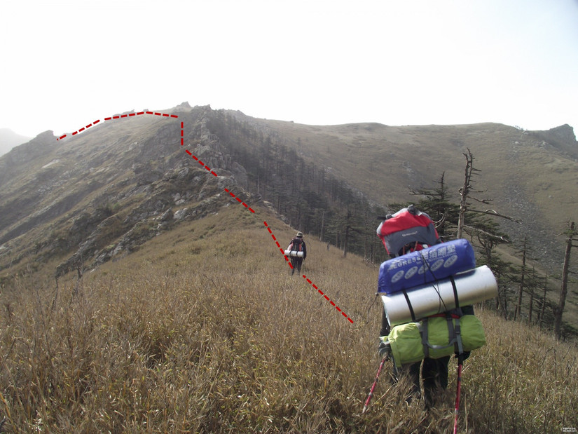爬鹿角梁路线,鹿角梁路线图